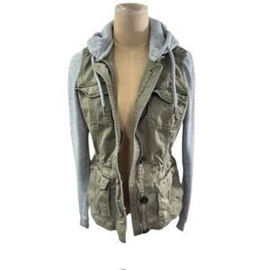 "Abercrombie & Fitch"Women's Rugged Jacket SZ M Hooded‎ Preppy Bella Swan Tomboy